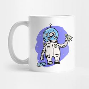 Cartoon astronaut character Mug